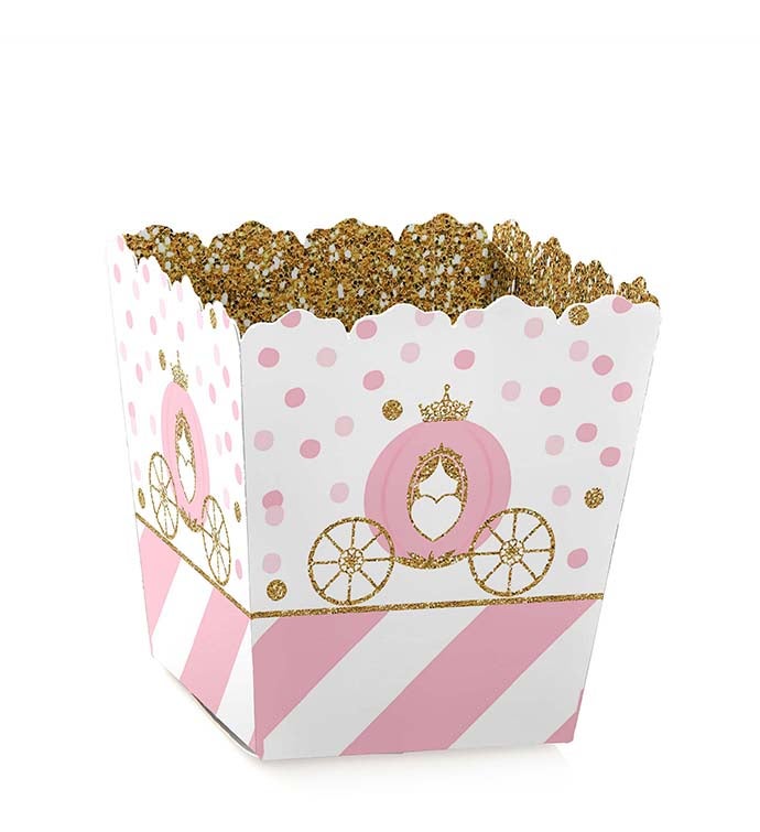 Little Princess Crown   Mini Favor Boxes   Party Treat Candy Boxes   12 Ct