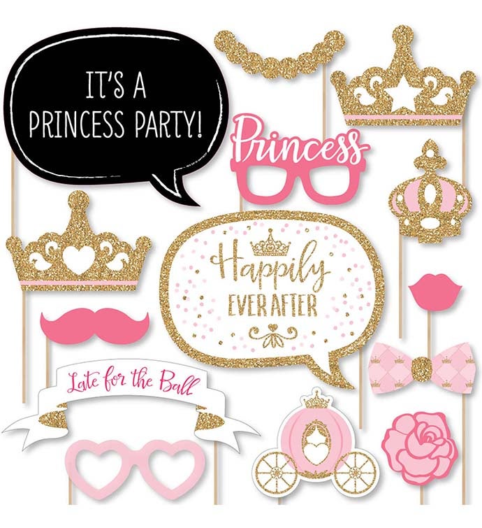 Little Princess Crown   Baby Shower Or Birthday Photo Booth Props Kit 20 Ct