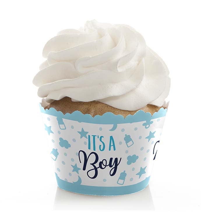 It's A Boy   Blue Baby Shower Decorations   Party Cupcake Wrappers   12 Ct