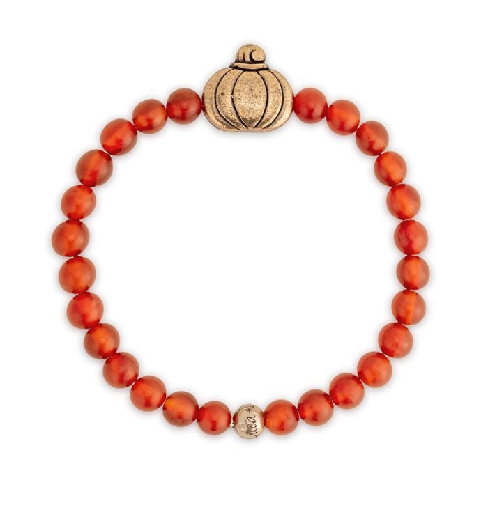 Luca + Danni Pumpkin Stretch Bracelet With Carnelian Beads