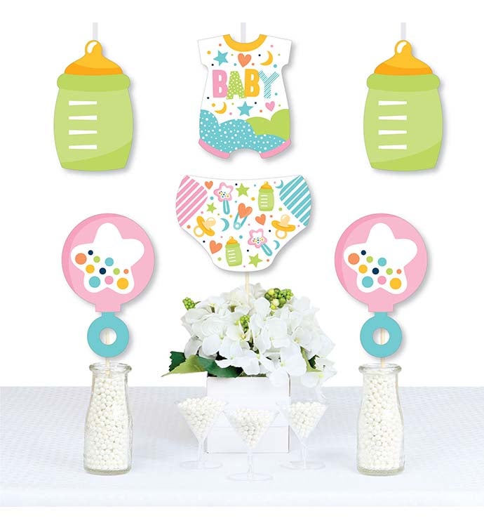 Colorful Baby Shower   Decorations Diy Gender Neutral Party Essentials 20ct