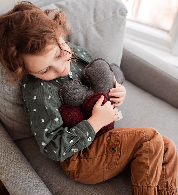 Teal Heart Of Hope Weighted Pillow