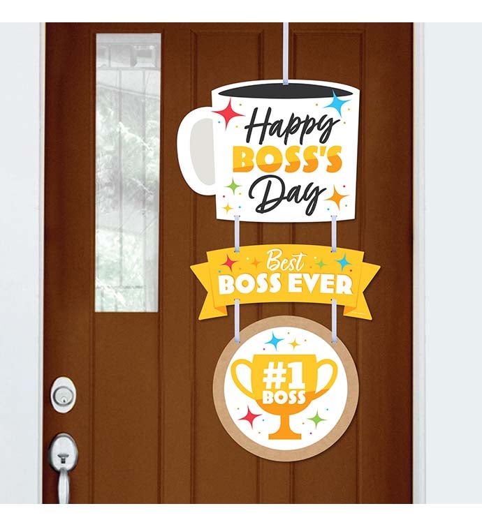 Happy Boss's Day   Best Boss Ever Outdoor Decor   Front Door Decor   3 Pc