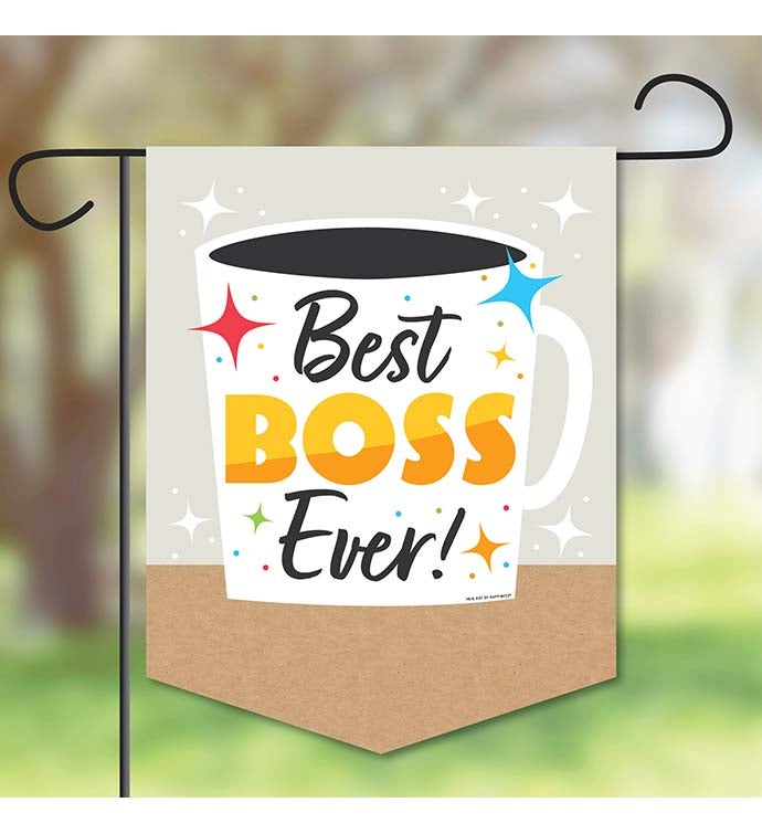 Happy Boss's Day   Outdoor Lawn & Yard Home Decor Garden Flag 12 X 15.25 In