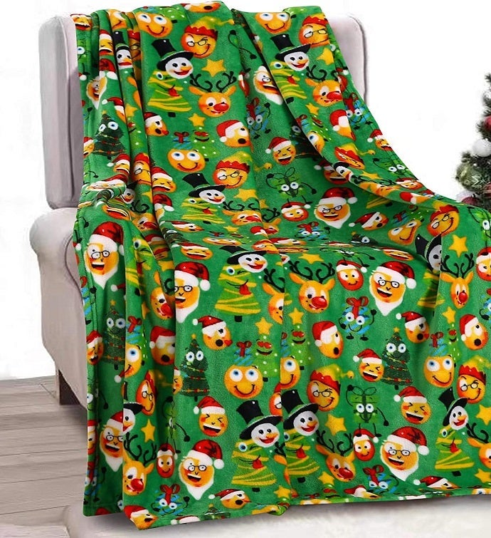 Festive Holiday Throw Blanket