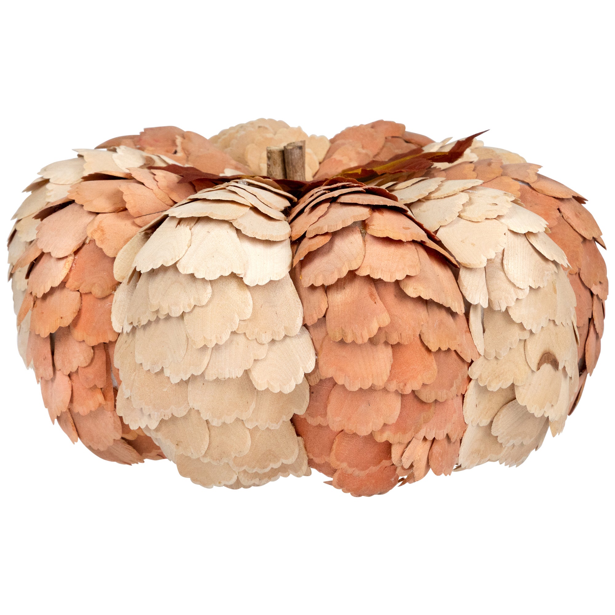 10" Brown And Orange Autumn Harvest Tabletop Pumpkin