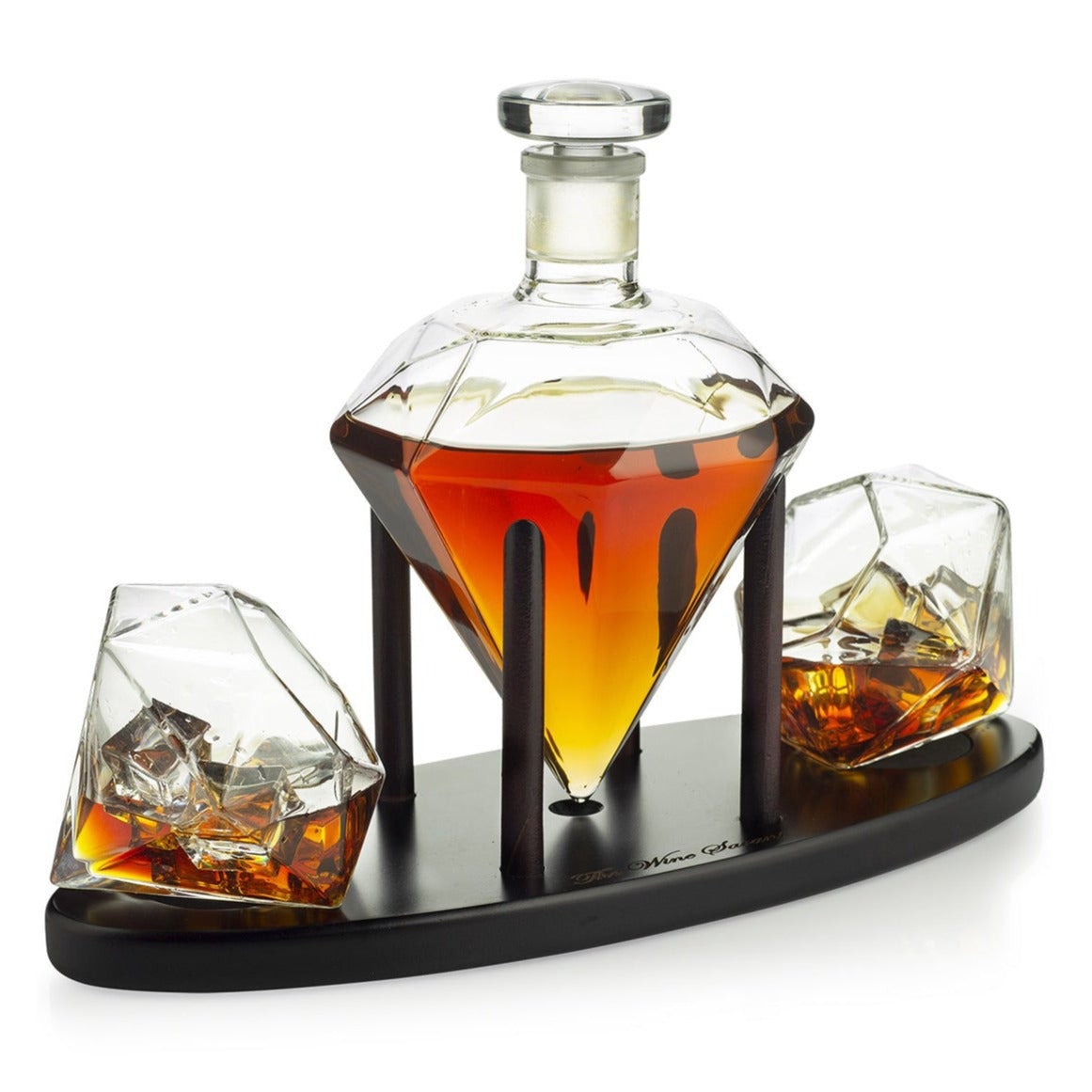 Diamond Decanter 2 Glasses Set