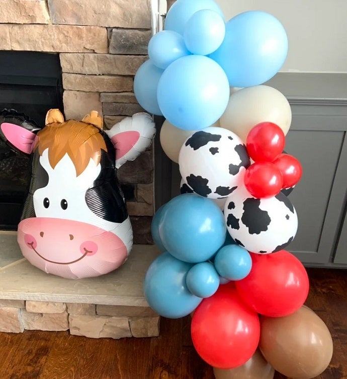 Red And Blue Barnyard Balloon Garland Kit Diy