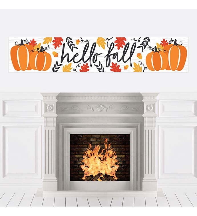 Fall Pumpkin   Halloween Or Thanksgiving Party Decorations Party Banner