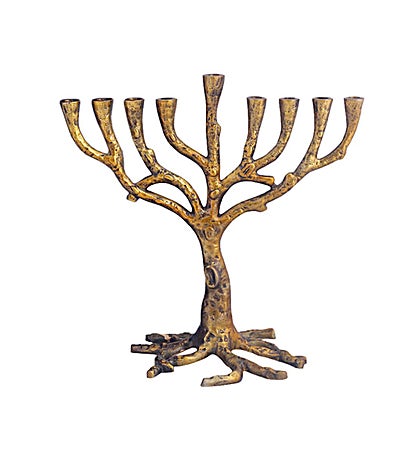 Rustic Menorah Tree Of Life For Hanukkah Candle Lighting