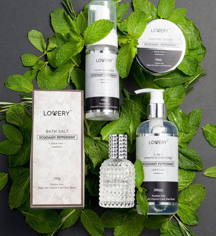 Rosemary Peppermint Body Care Treatment   9pc Relaxing Gift Basket