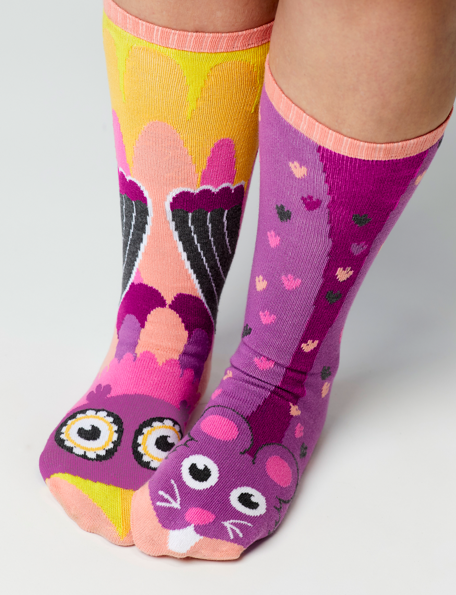 Owl & Mouse Pals Socks   Mismatchy Set  2 Pairs!