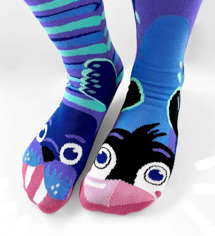 Penguin & Walrus Pals Socks - Mismatchy Set (2 Pairs!)