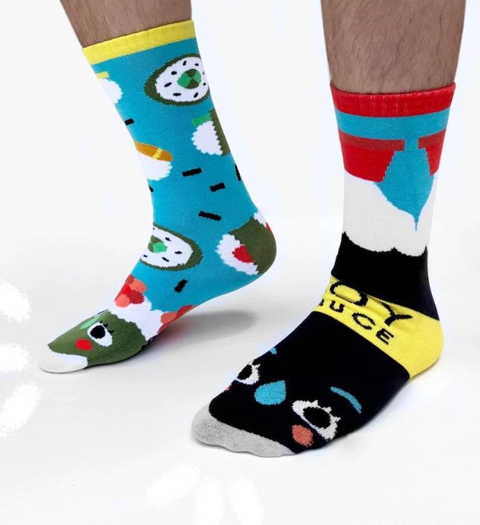 Sushi & Soy Sauce Pals Socks - Mismatchy Set (2 Pairs!)