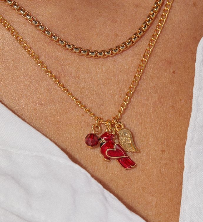 Luca + Danni Red Cardinal Memorial Necklace