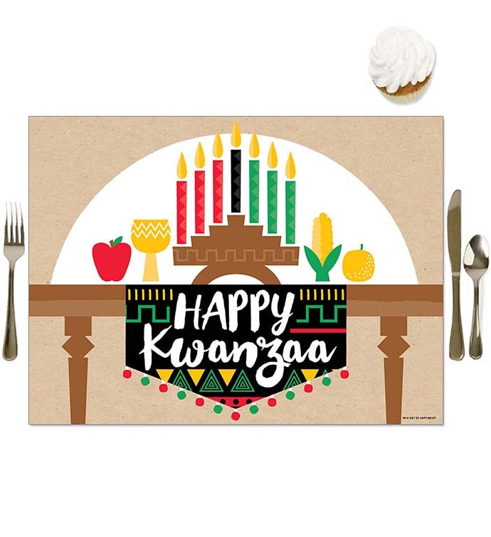 Happy Kwanzaa   Party Table Decorations   Placemats   Set Of 16