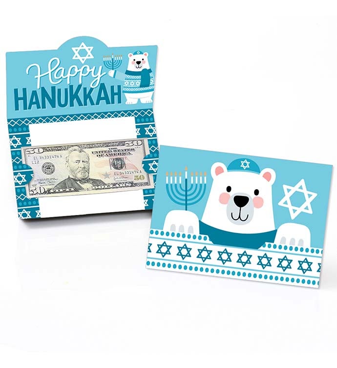 Hanukkah Bear   Chanukah Holiday Sweater Money & Gift Card Holders   8 Ct