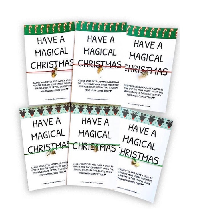 Have A Magical Christmas Set Of 6 Wish Bracelets