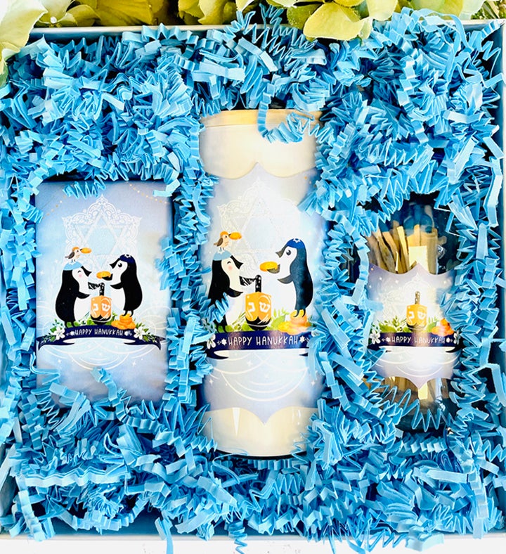 Gift Box Hanukkah Penguins