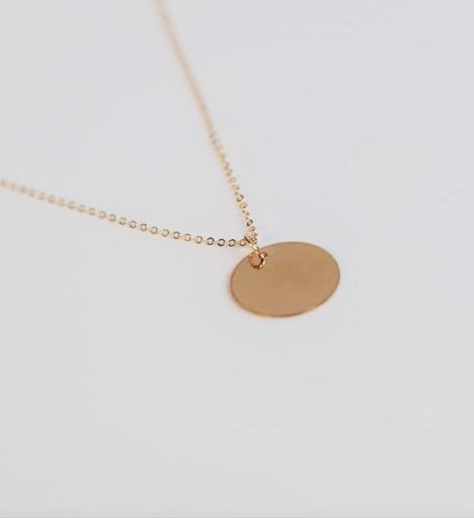 14k Gold Filled Disc Necklace