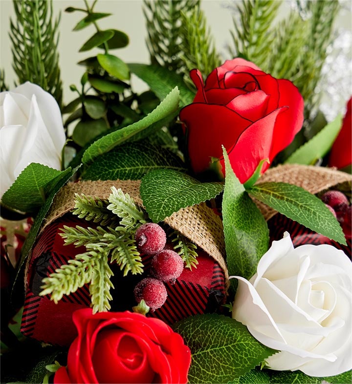 Christmas Soap Flowers Wheelbarrow