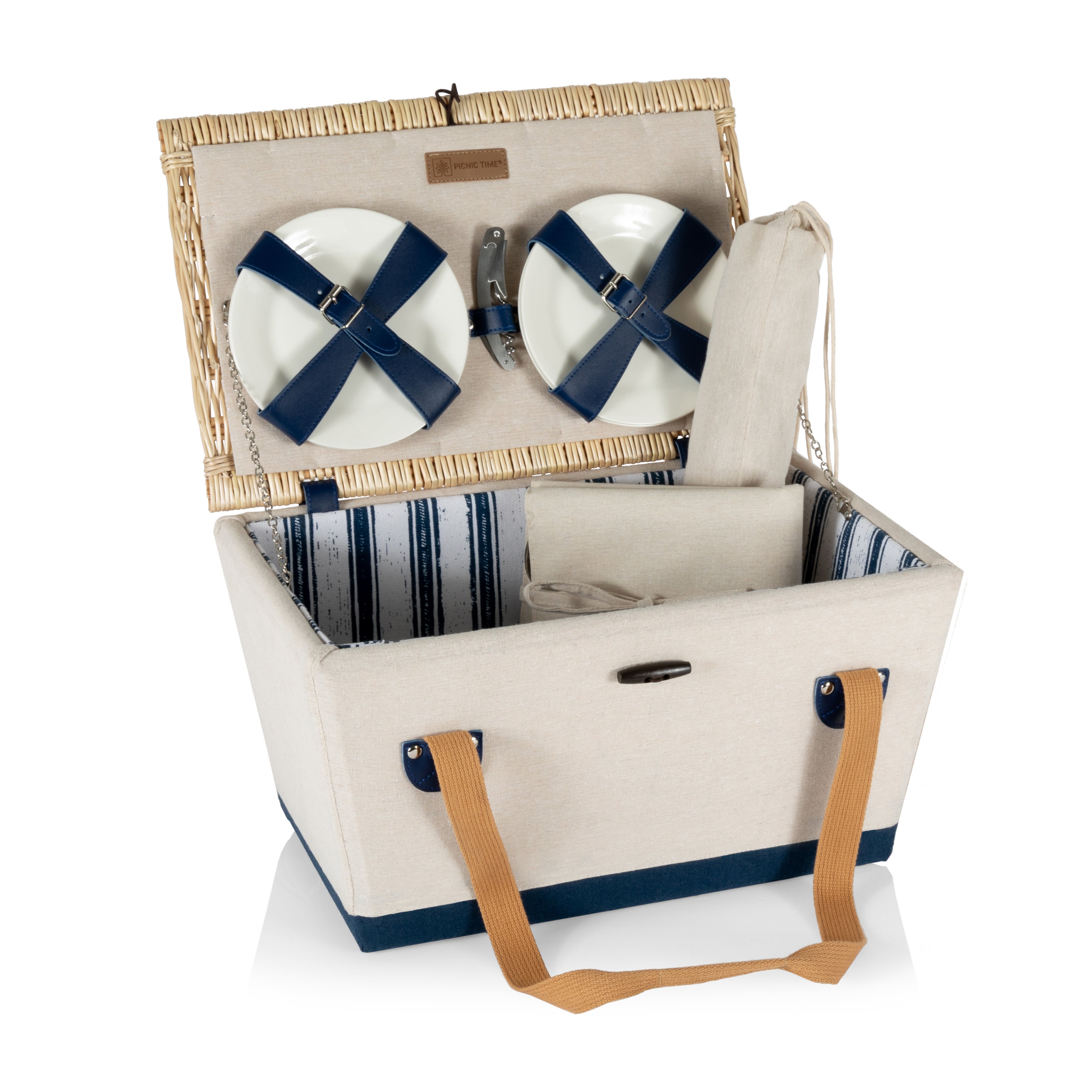 Boardwalk Picnic Basket For 4,  beige