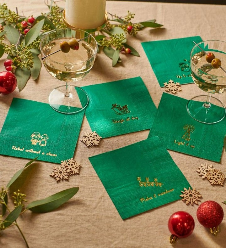 Holiday Cheer Cocktail Napkins (25 Per Pack)