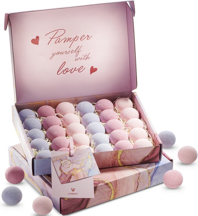 Bath Bombs Gift Set - 30pc Spa Body Care Balls In Variety Scents