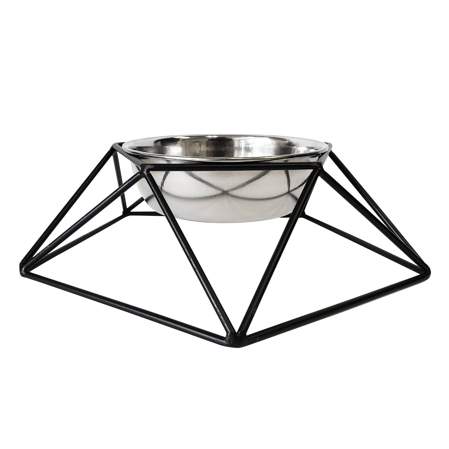 Eco friendly Elevated Geometric Single Dog Bowl Feeder
