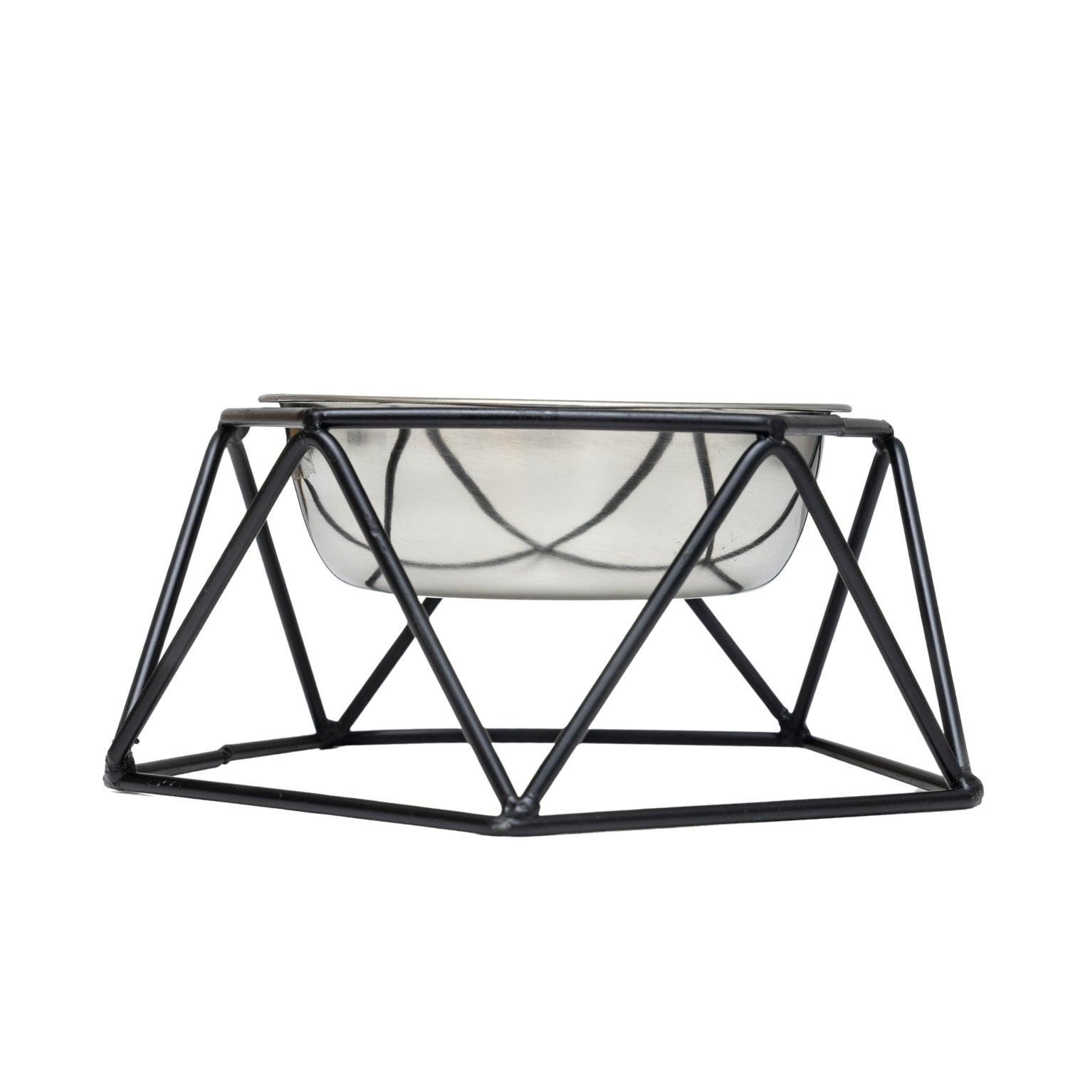 Eco friendly Elevated Geometric Single Dog Bowl Feeder