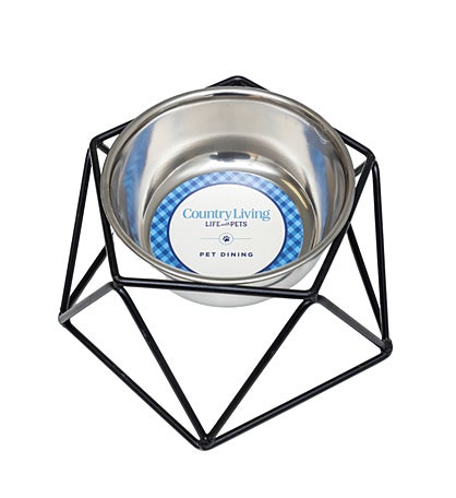Eco-friendly Elevated Geometric Single Dog Bowl Feeder
