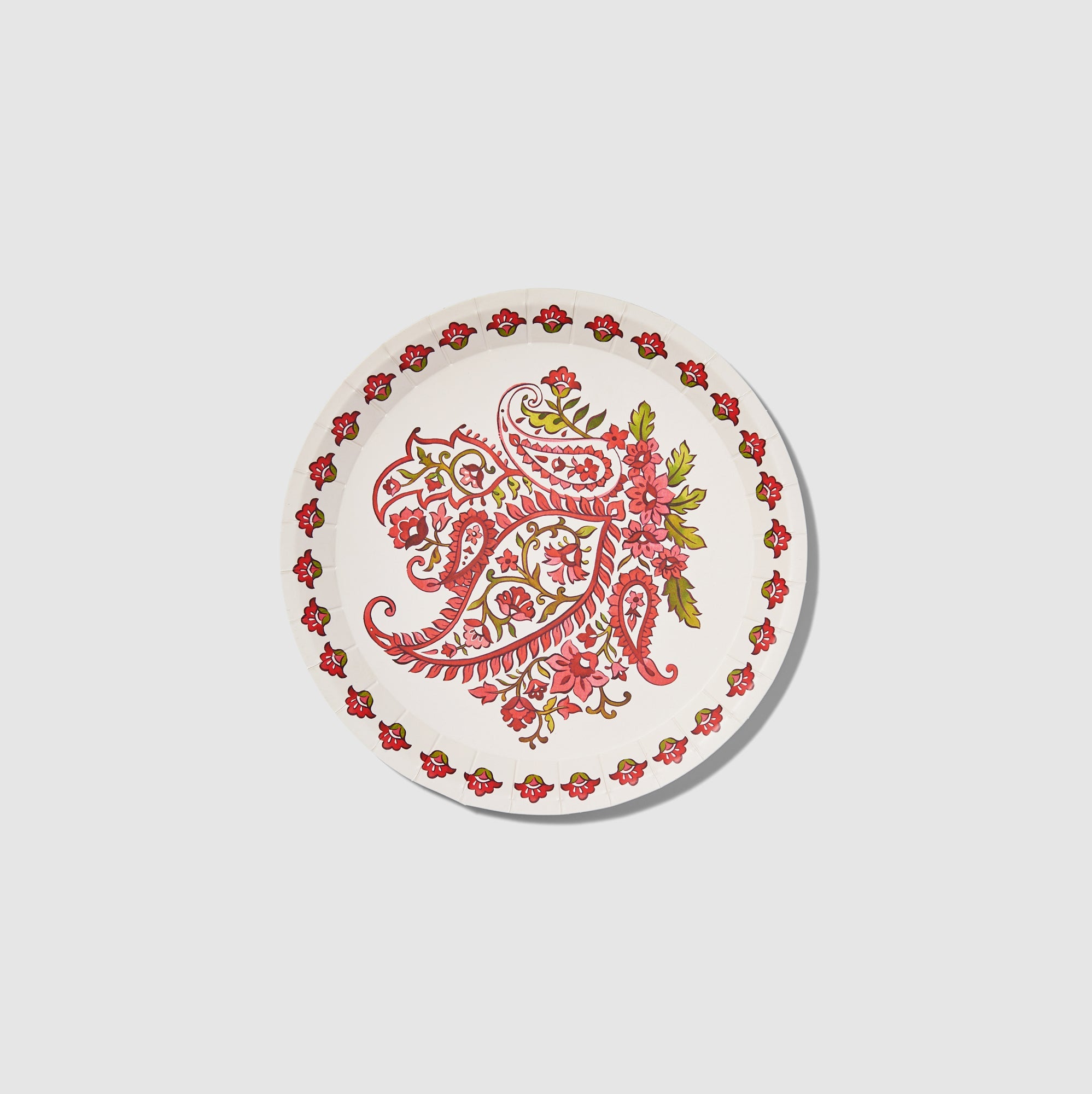 Festive Paisley Small Plates (10 Per Pack)