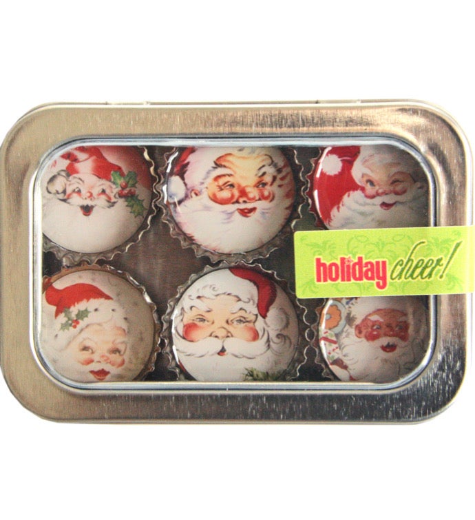 Santa Christmas Magnet Gift Set   Six Pack