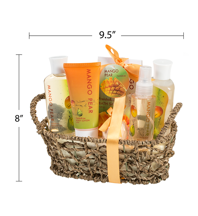 Mango Pear Bath and Body Gift Set Basket