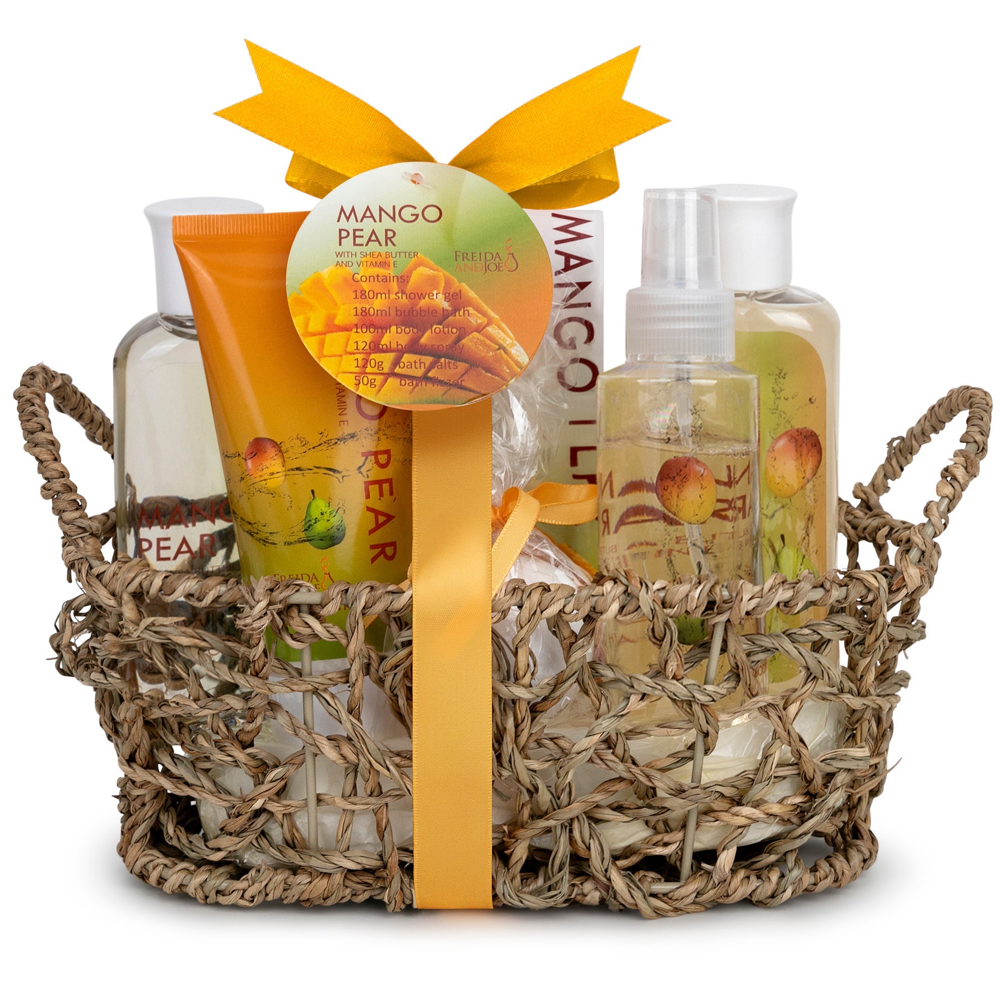 Mango Pear Bath and Body Gift Set Basket