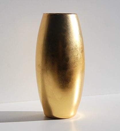 Gilt 10" Gilded Glass Vase