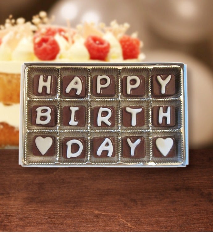 Birthday Chocolate Message Gift For Her Cute Idea