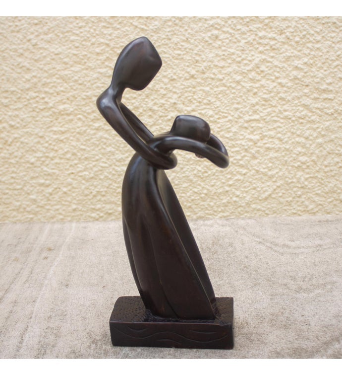 Novica Handmade Dance Shadow Ebony Wood Sculpture
