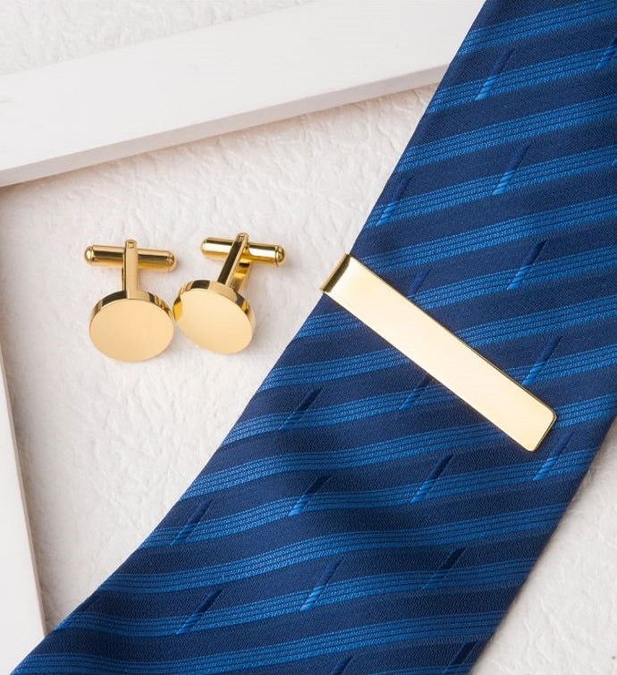 Cufflinks And Tie Clip Set