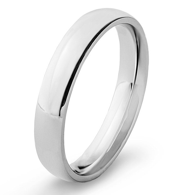 Polished Stainless Steel Domed Ring  4mm