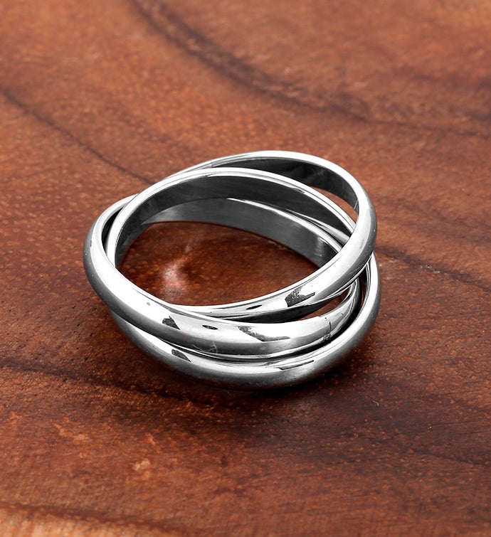 Women's Polished Triple Intertwined Ring