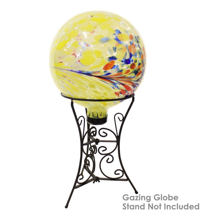 Bright Summer Burst Outdoor Garden Glass Gazing Globe Ball - 10-inch