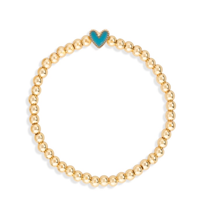 Luca + Danni Heart Stretch Bracelet In Blue