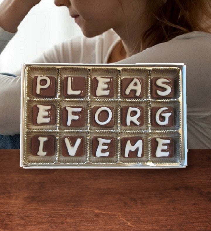 I Am Sorry Please Forgive Me Chocolate Message Gift