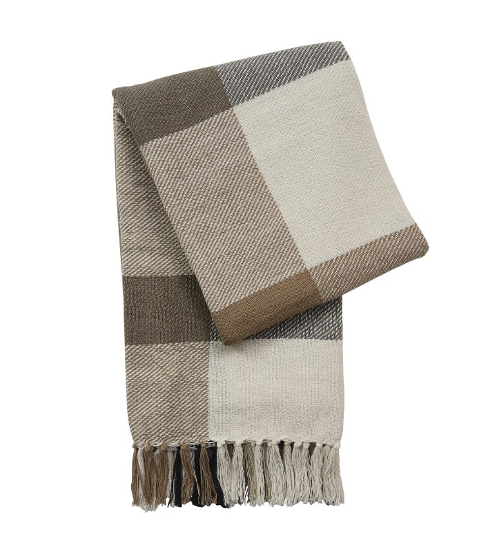 Plaid throw discount