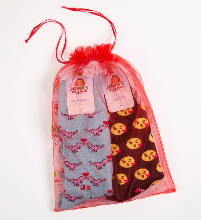 Valentine's Socks Gift Bag For Him