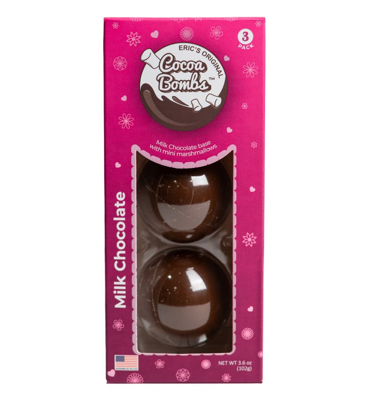1 Pack Valentine's Day Milk Chocolate Cocoa Bombs
