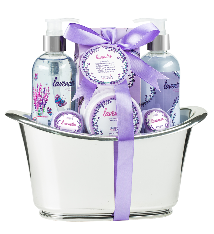 Lavender Bath and Body Spa Gift Set Tub