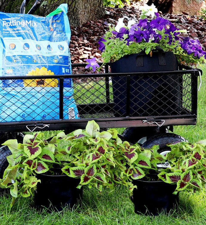 10-pack Garden Grow Bags With Handles - Non-woven Fabric