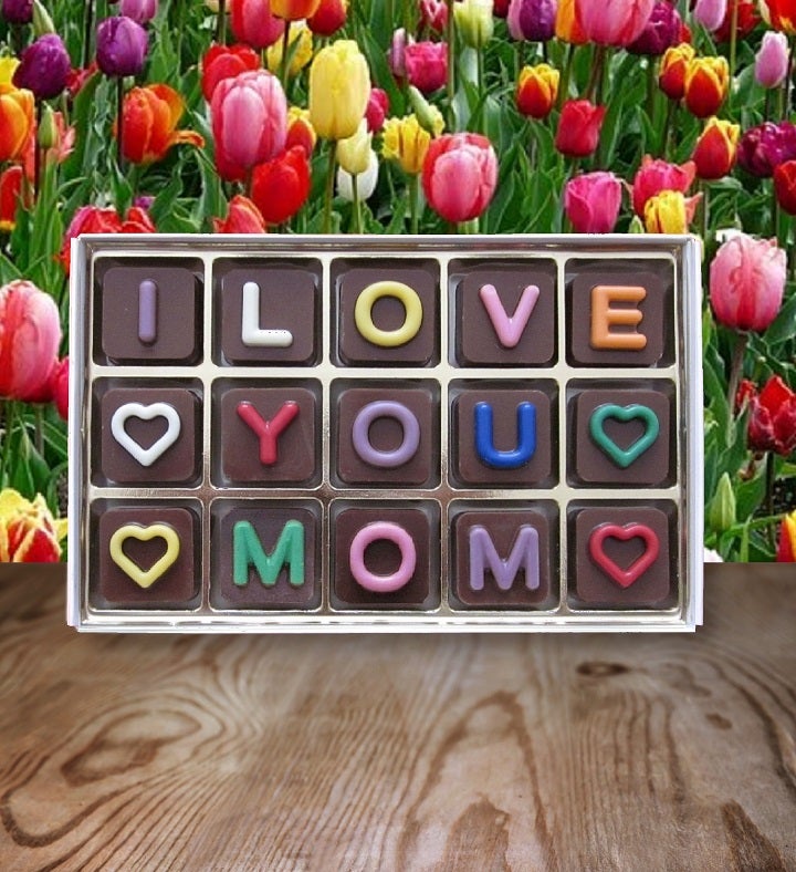 I Love You Mom Gift Chocolate Message Gift For Mother
